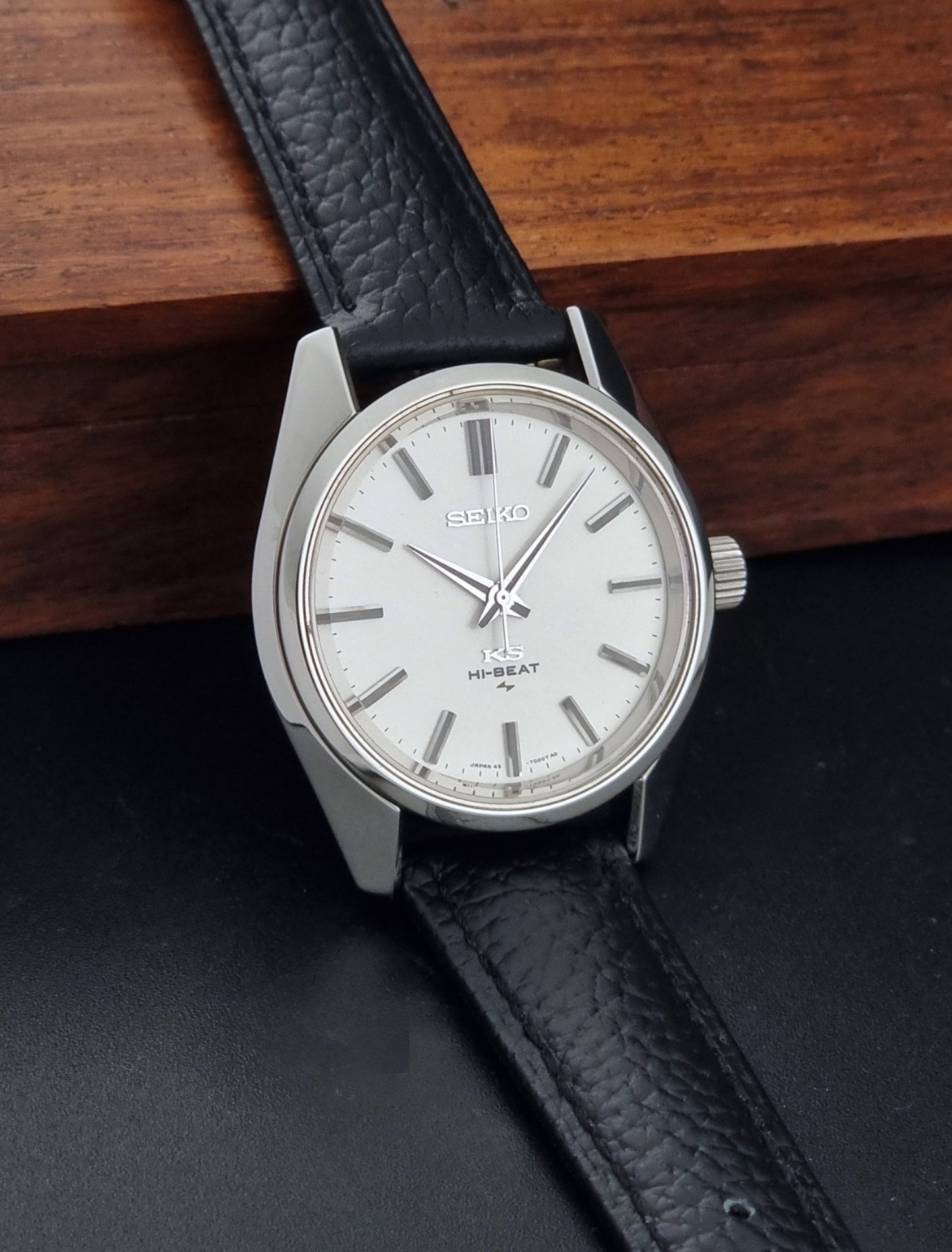 Vintage King Seiko 45-7001 watch Hi-Beat 1971 Stainless steel