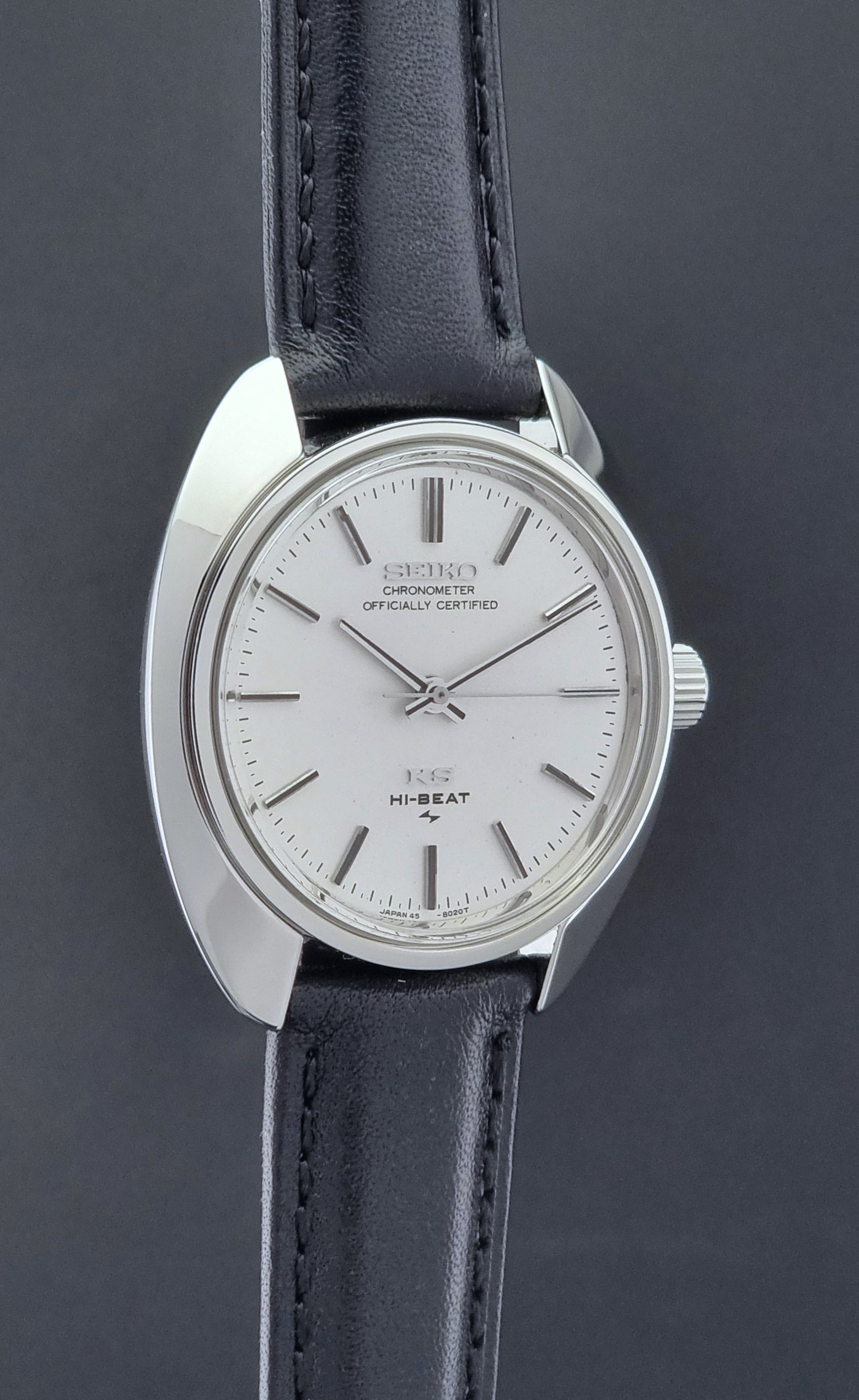 Vintage King Seiko Wristwatch 45-8010 side view