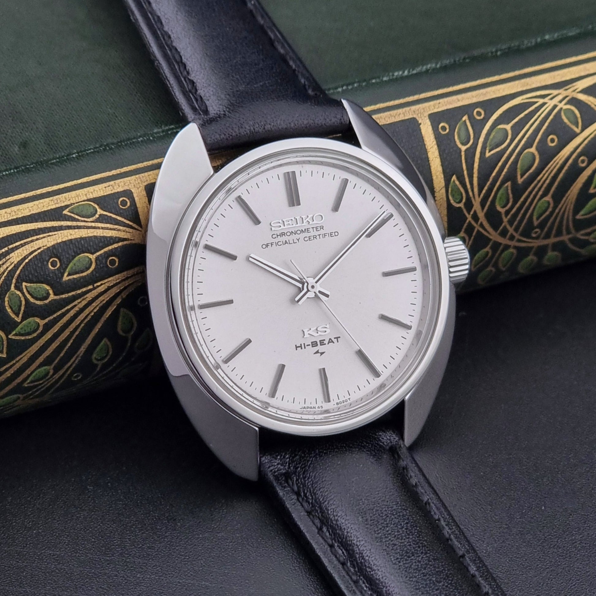 Vintage King Seiko Wristwatch 45-8010 side view