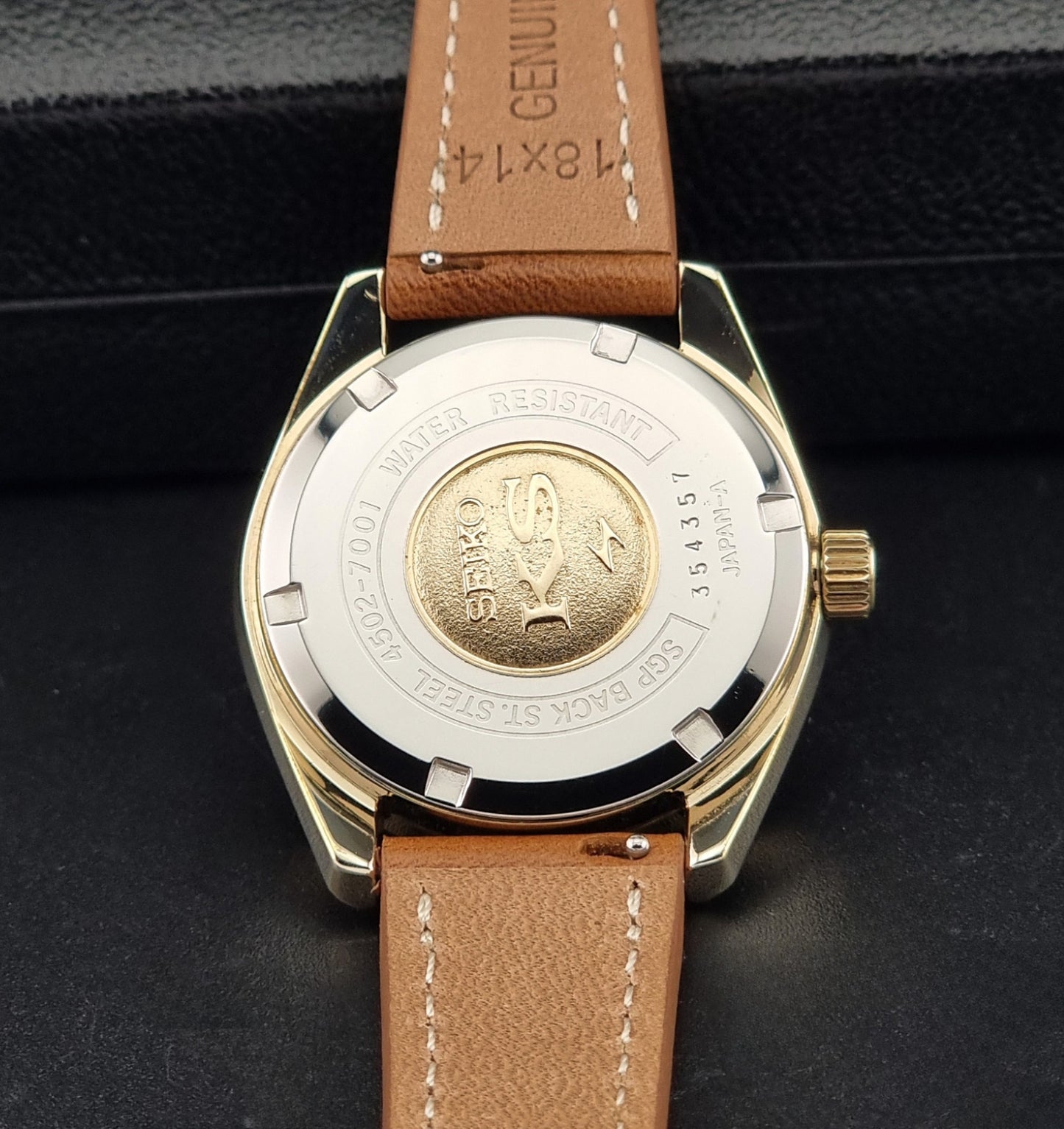 Vintage King Seiko 4502-7001 watch Hi-Beat Gold Plate 1973