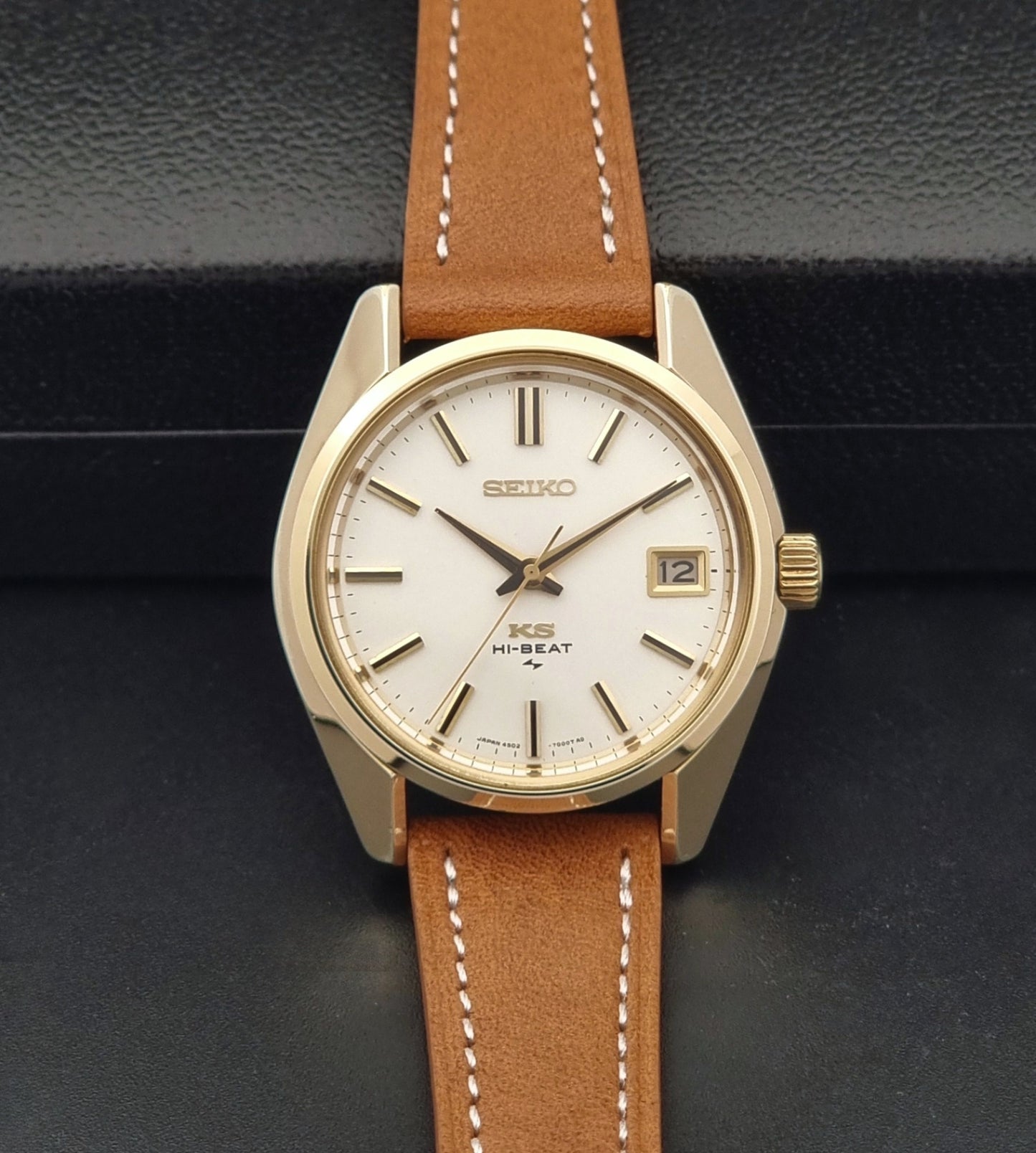 Vintage King Seiko 4502-7001 watch Hi-Beat Gold Plate 1973