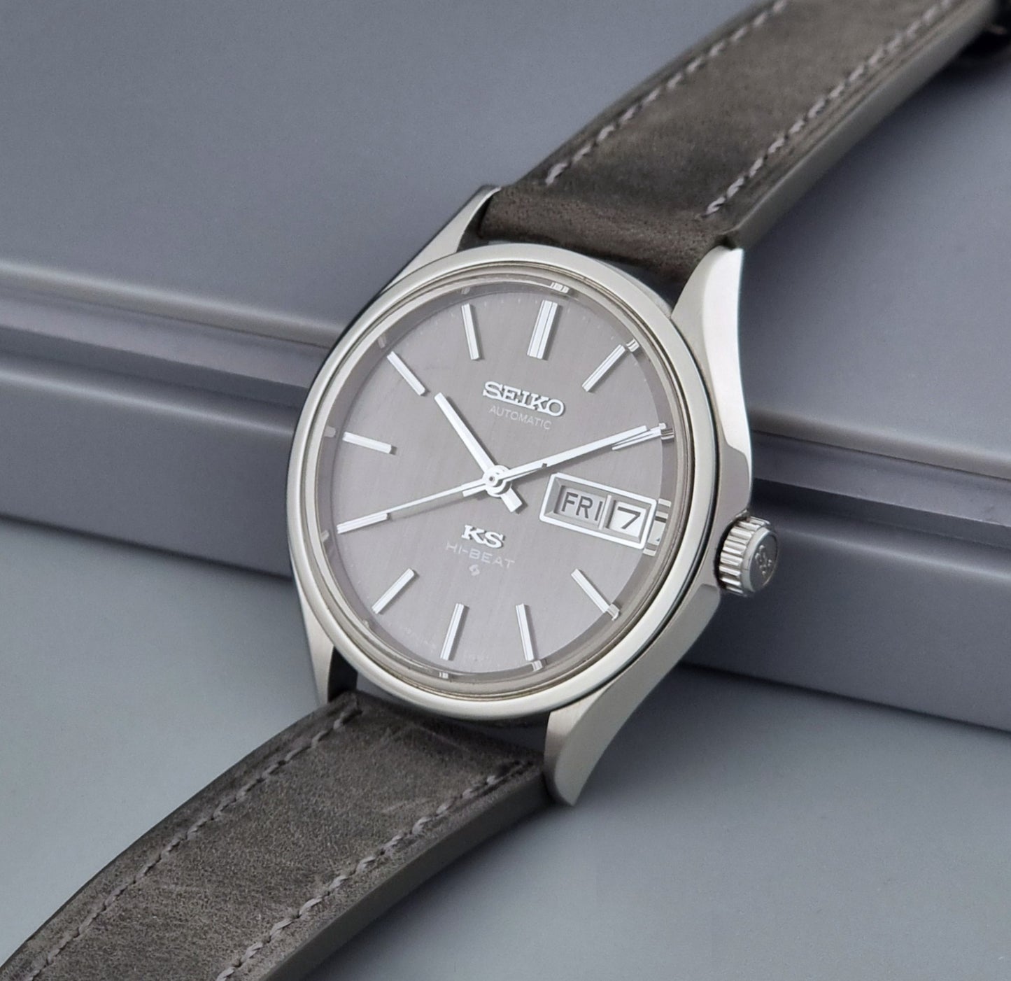 Vintage King Seiko Wristwatch 5626-7120 Hi-beat Grey 1972