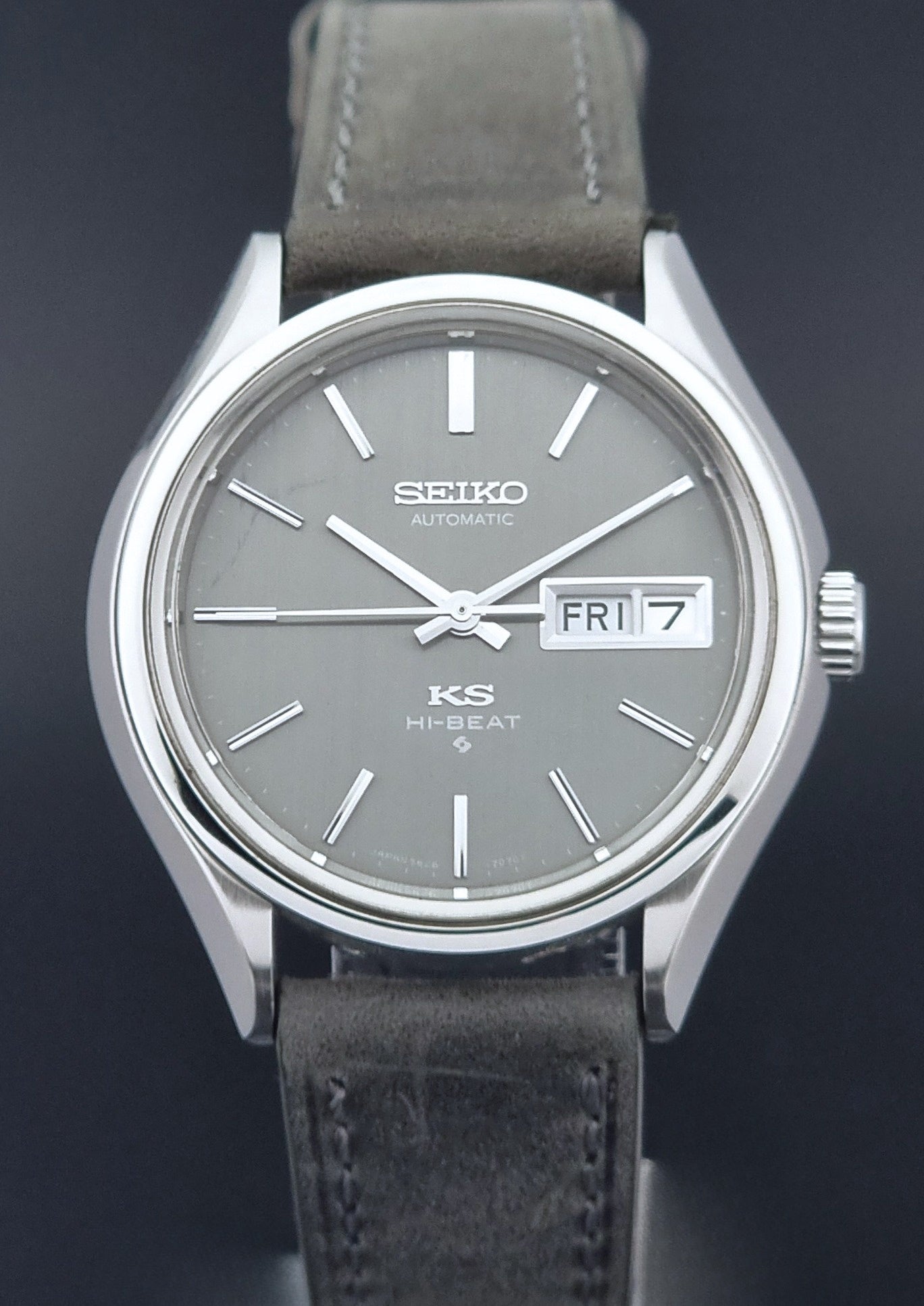 Vintage King Seiko Wristwatch 5626-7120 Hi-beat Grey 1972