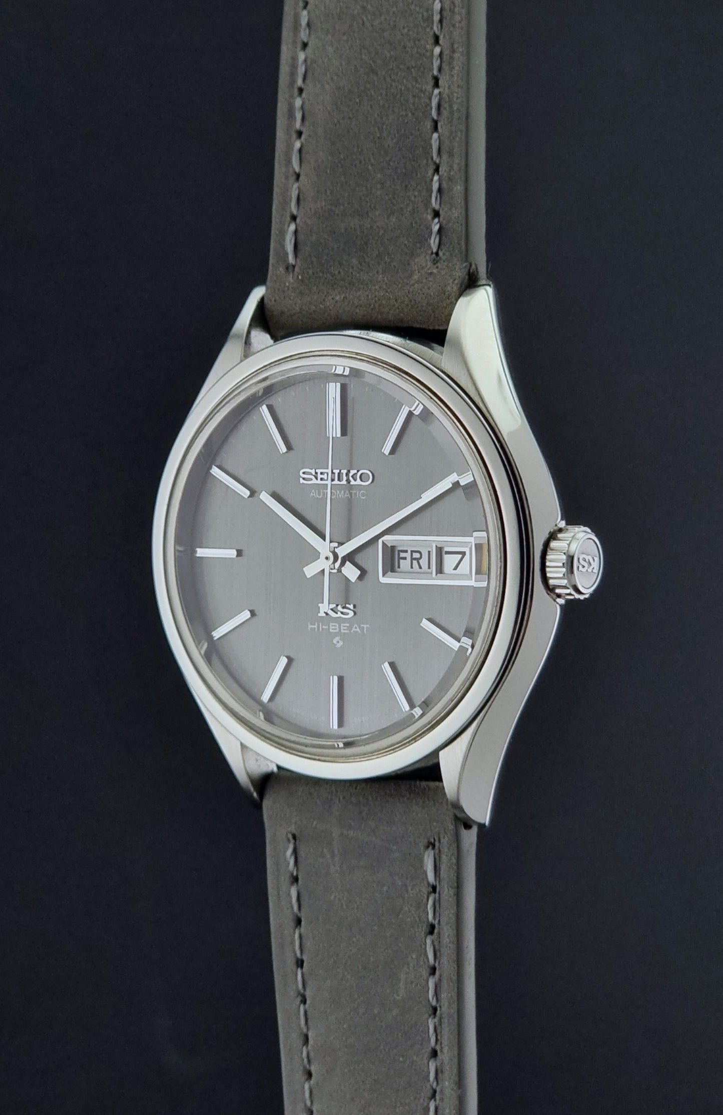 Vintage King Seiko Wristwatch 5626-7120 Hi-beat Grey 1972