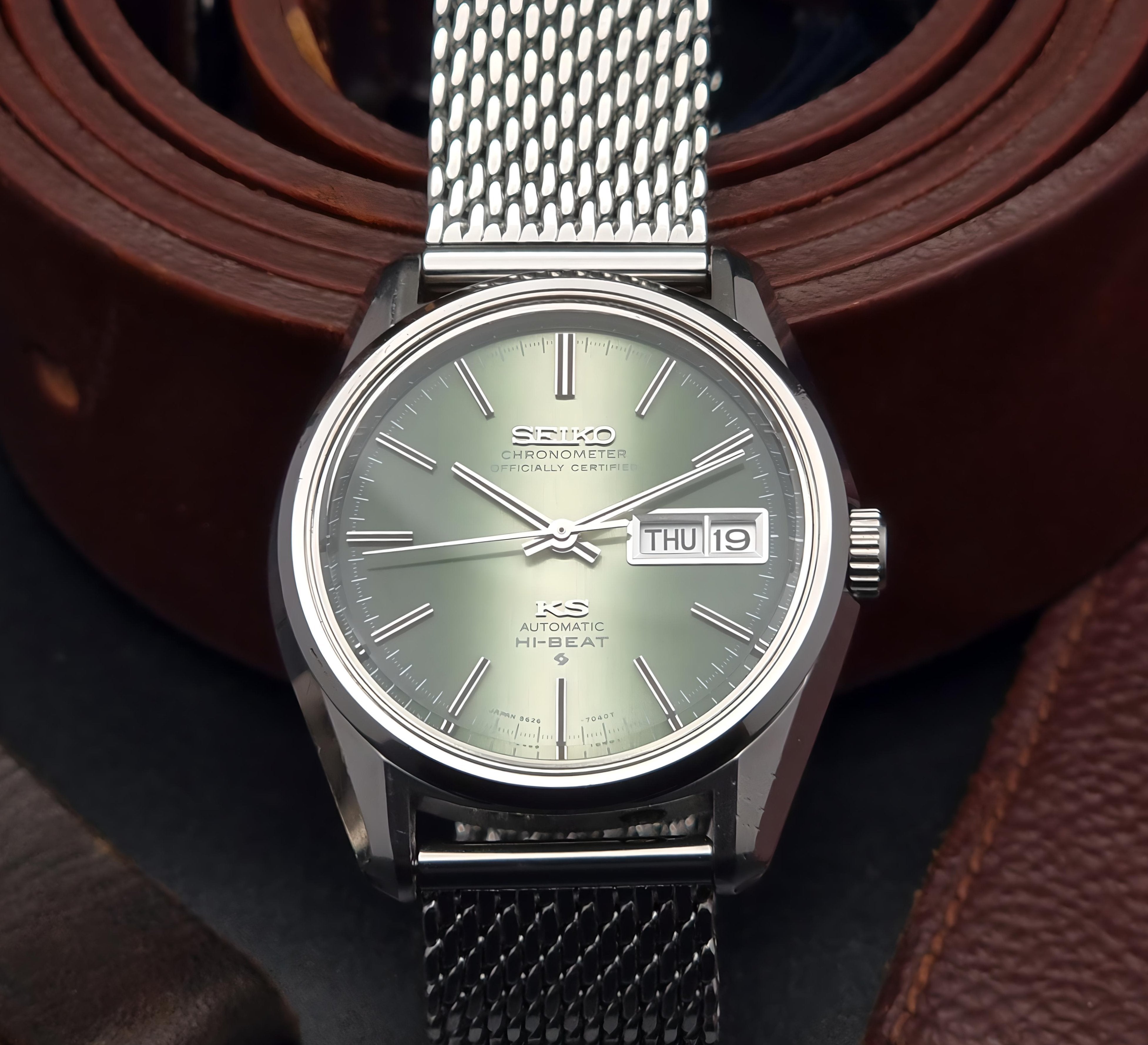 King Seiko watch 5626-7040 Hi-beat Officially Certified Chronometer Green