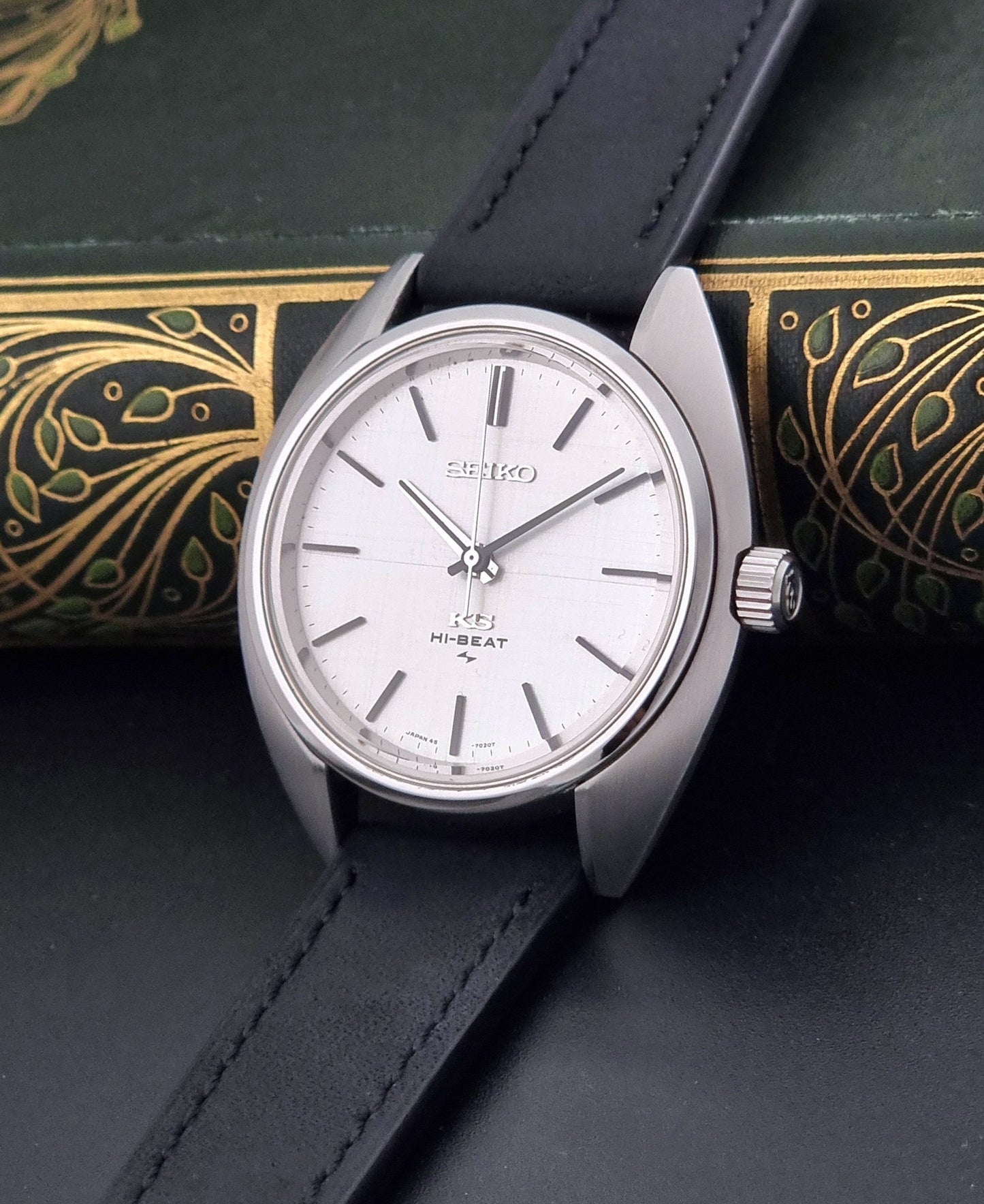 Vintage King Seiko 45-7010 watch Hi-Beat 1971 Stainless steel