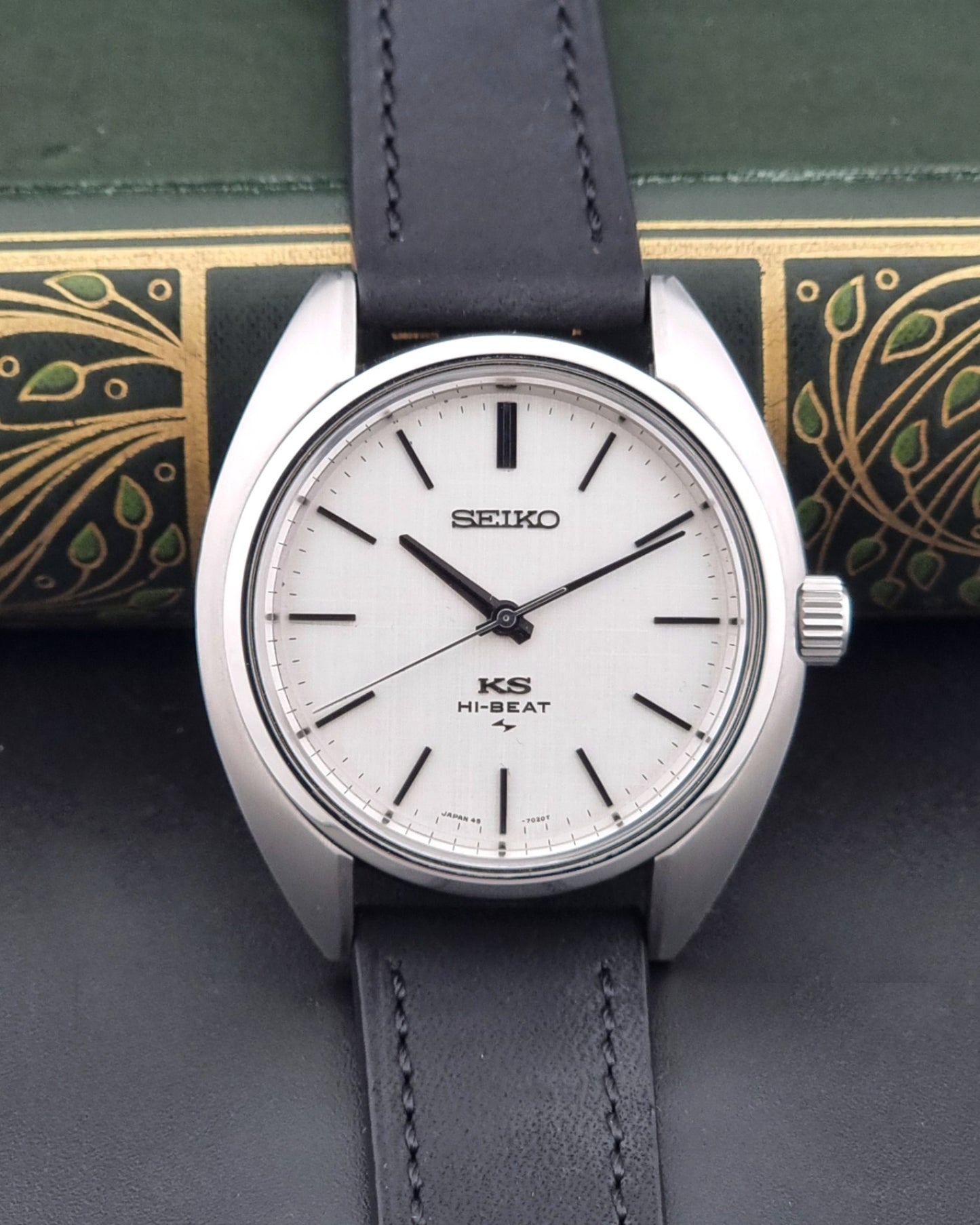 Vintage King Seiko 45-7010 watch Hi-Beat 1971 Stainless steel