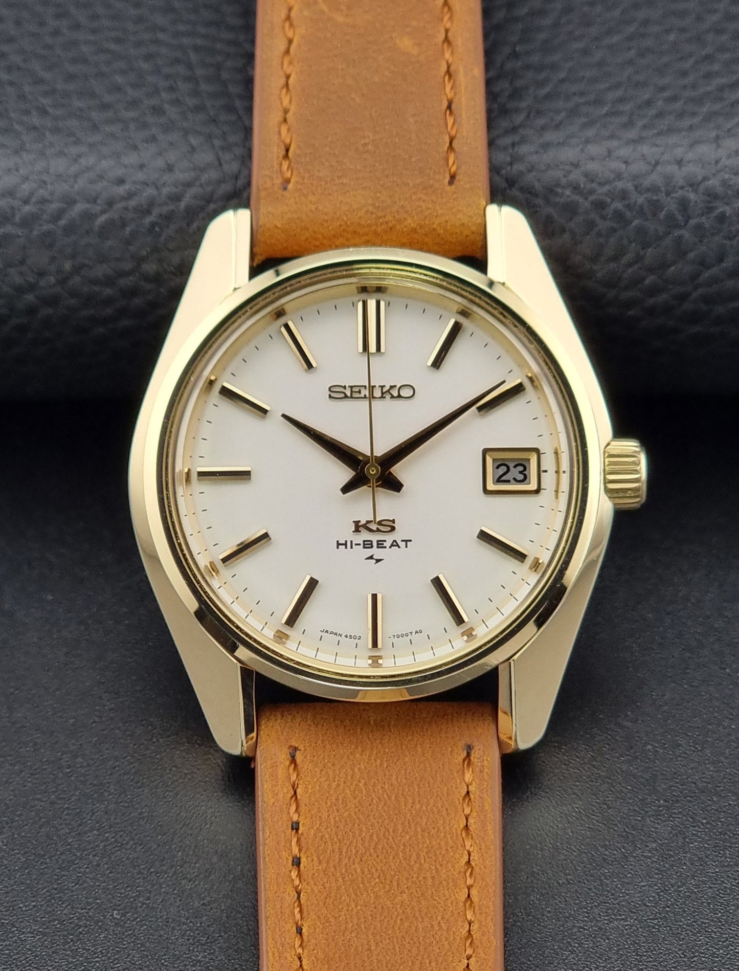 King Seiko Watch 4502-7001 Hi-Beat Vintage 1971 Gold plated