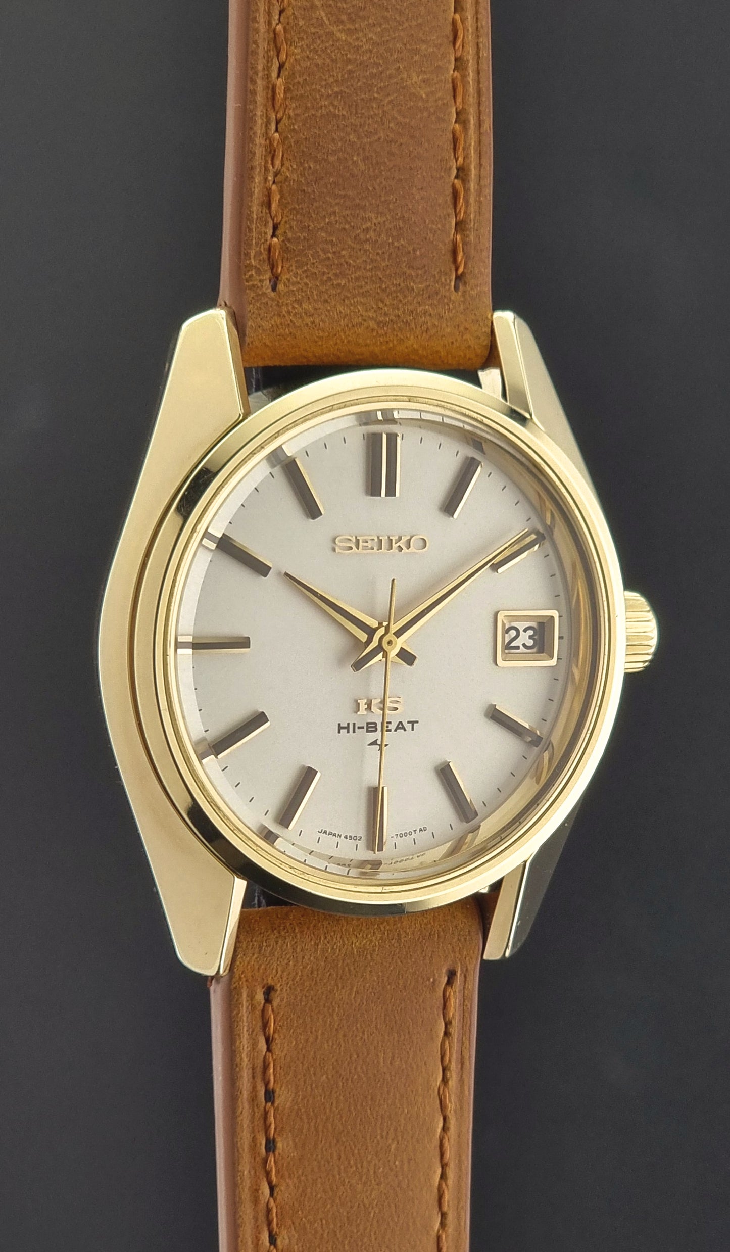 King Seiko Watch 4502-7001 Hi-Beat Vintage 1971 Gold plated