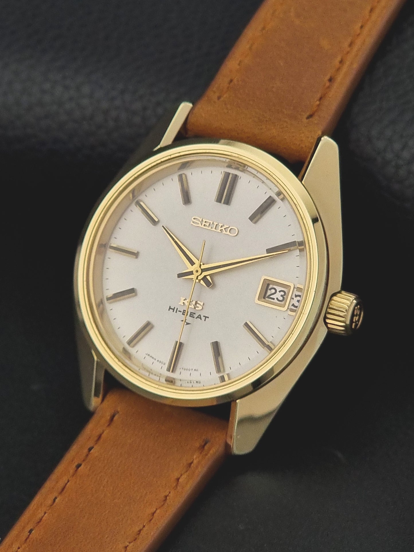 King Seiko Watch 4502-7001 Hi-Beat Vintage 1971 Gold plated