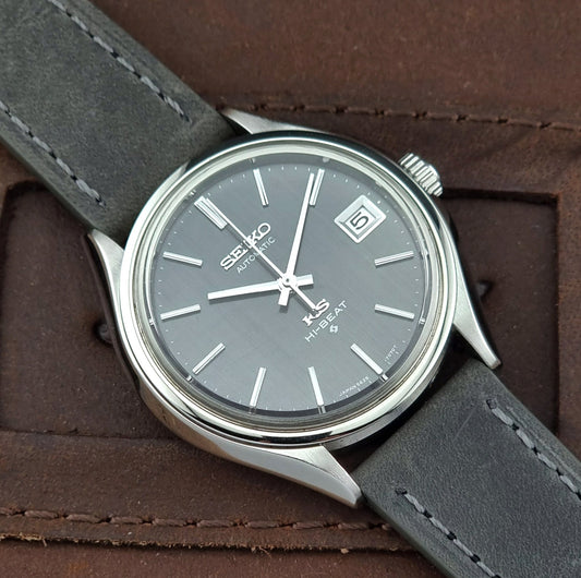 King Seiko watch 5625-7120 Hi-beat Vintage 1972 Grey dial