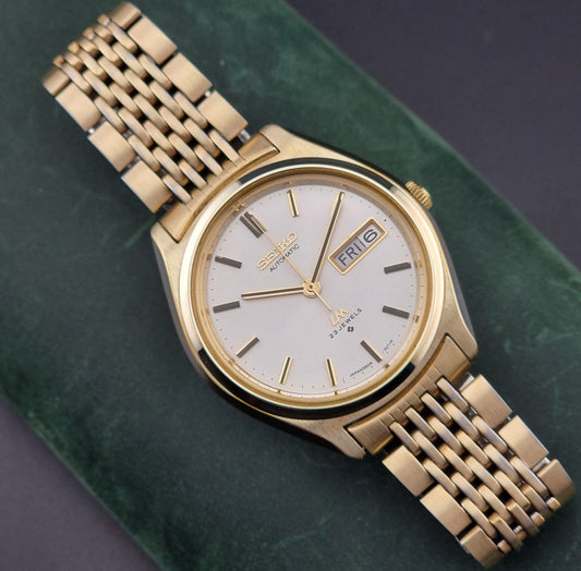 Seiko Wristwatch LordMatic 5606-7070 Vintage 1973 Gold plate