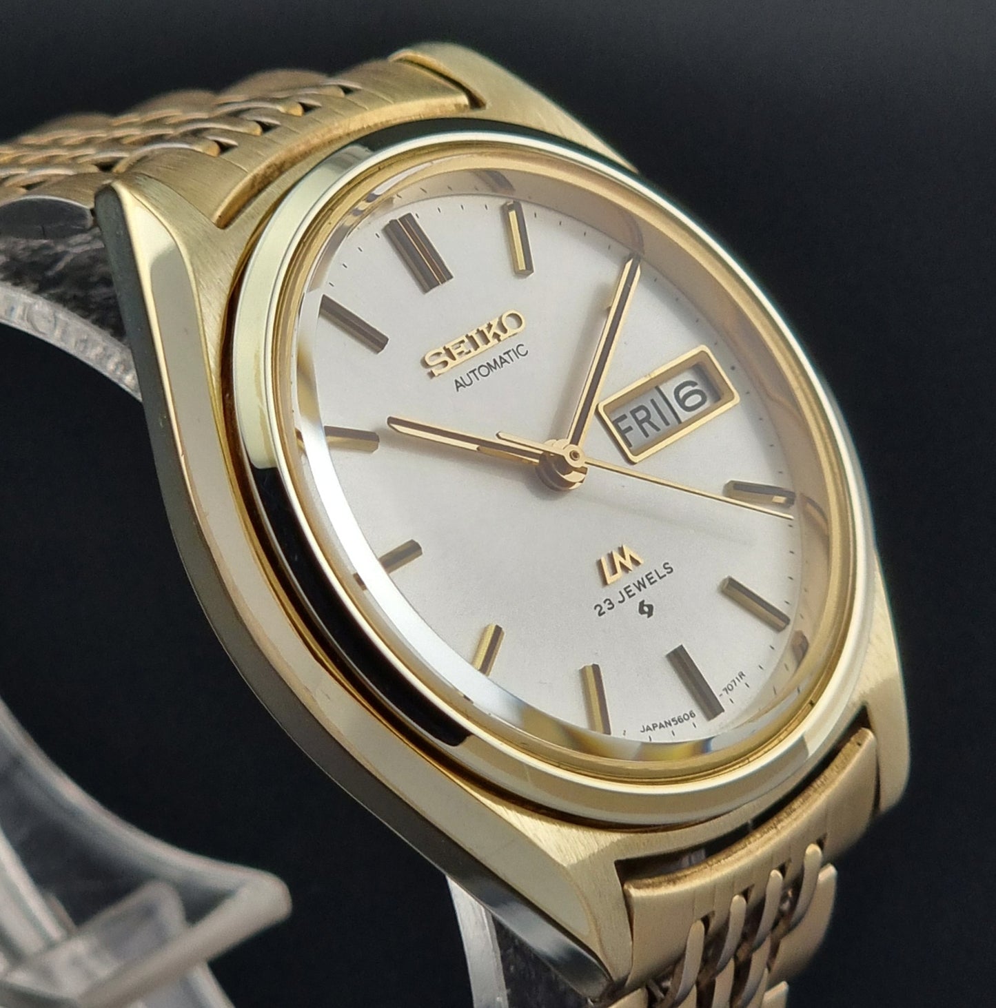 Seiko Wristwatch LordMatic 5606-7070 Vintage 1973 Gold plate