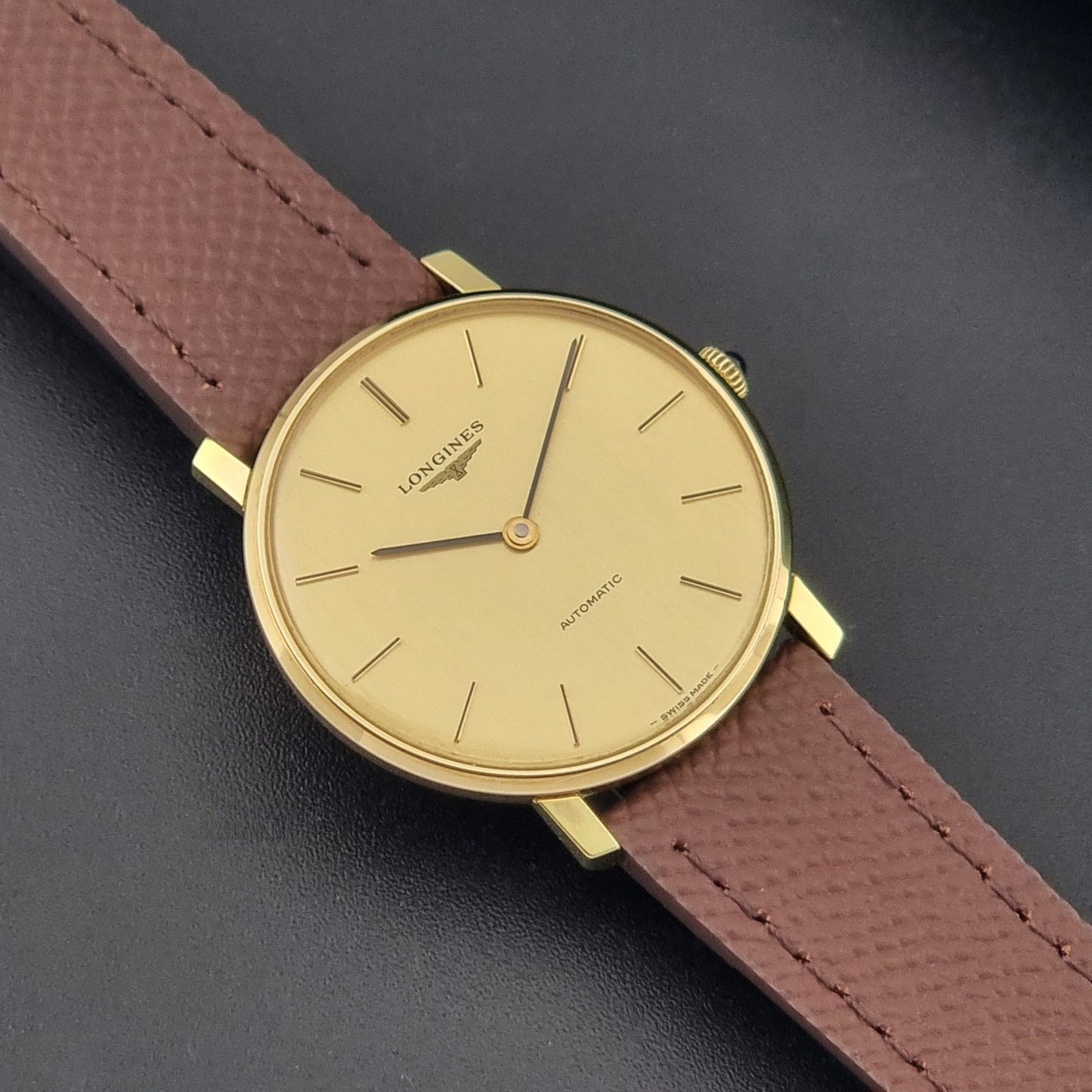 Vintage Longines Wristwatch 4133 cal. L645.1 Automatic Gold plate