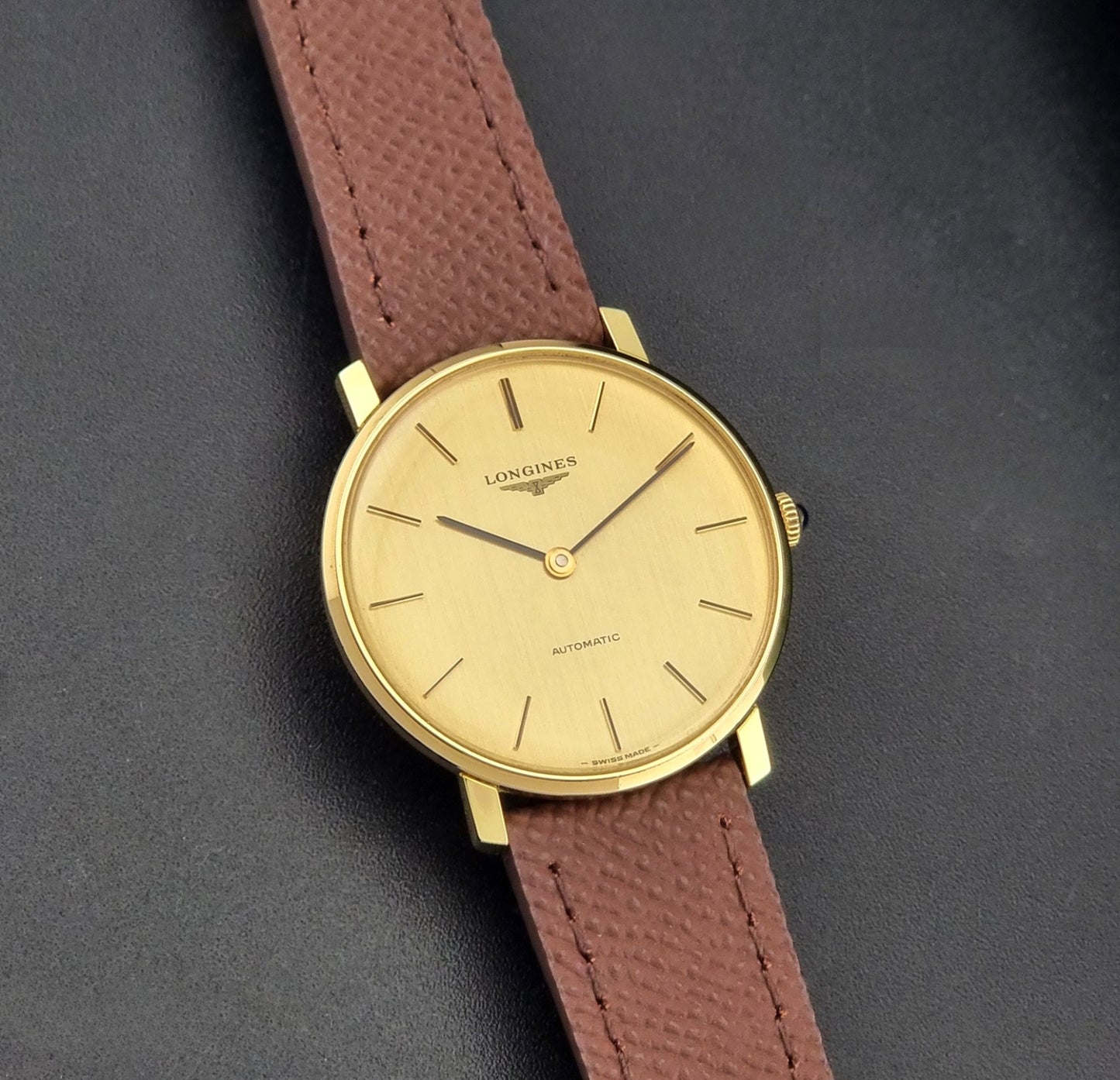 Vintage Longines Wristwatch 4133 cal. L645.1 Automatic Gold plate