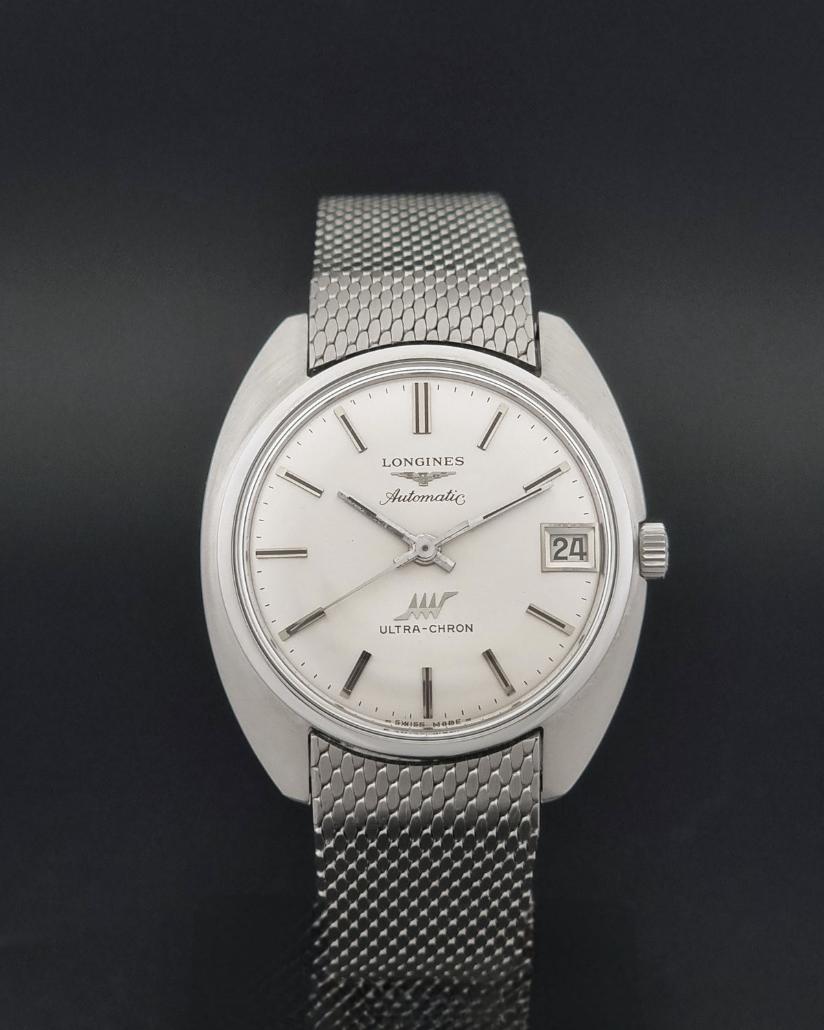 Vintage Longines Ultra-Chron 8317-6 high-beat automatic watch from 1971, dial view