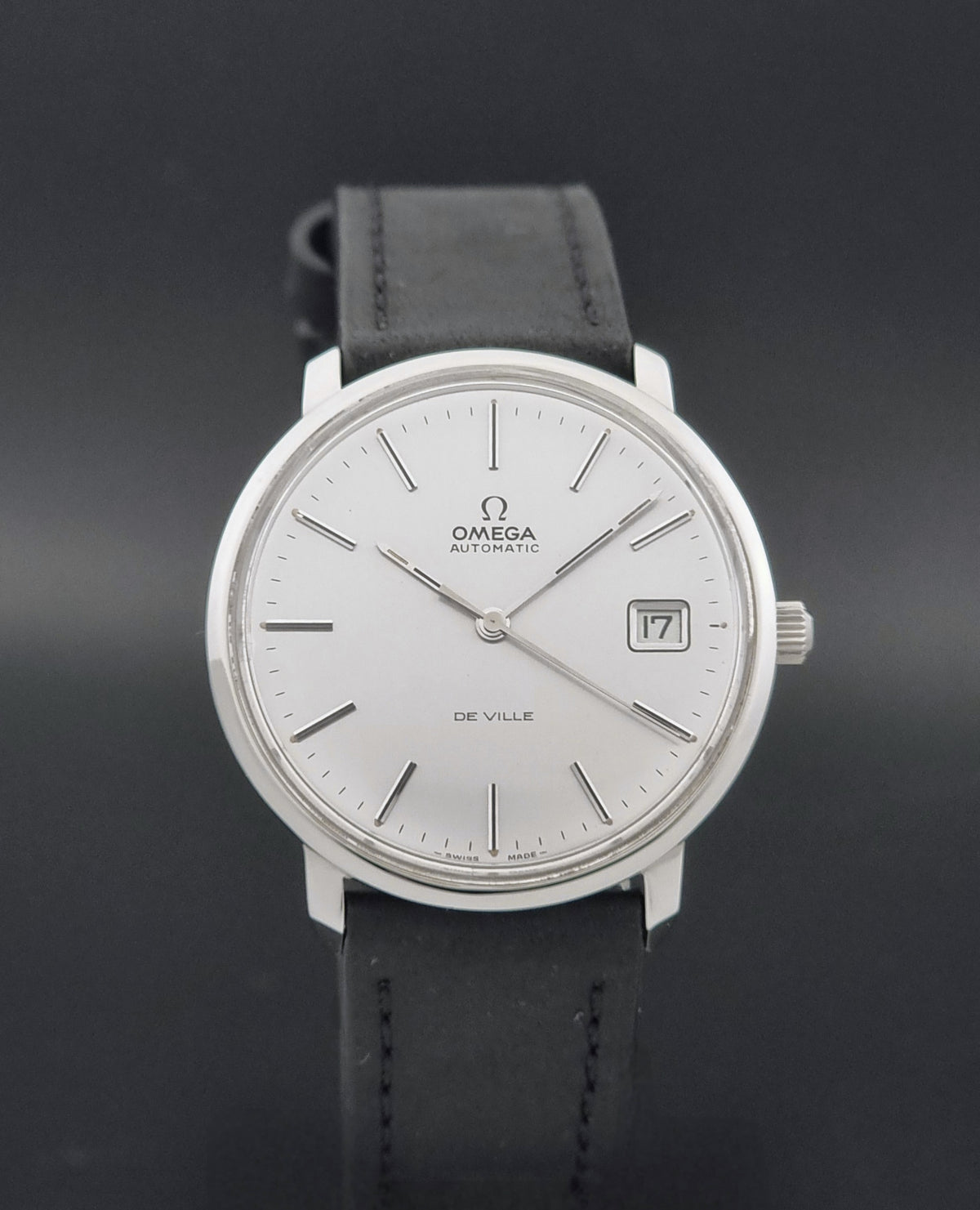 Vintage Omega De Ville 166.0134 automatic watch from 1972, dial view