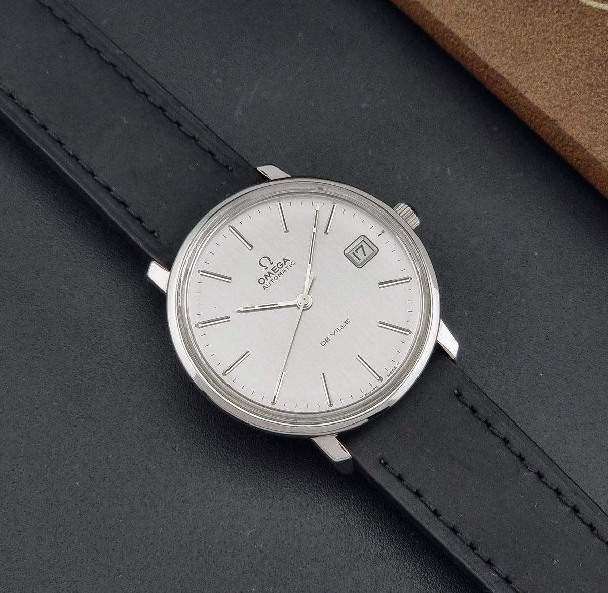 Vintage Omega De Ville 166.0134 automatic watch from 1972, front view