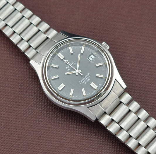 Omega Wristwatch Seamaster Cosmic 2000 Jumbo 166.128 Vintage 1971 Grey