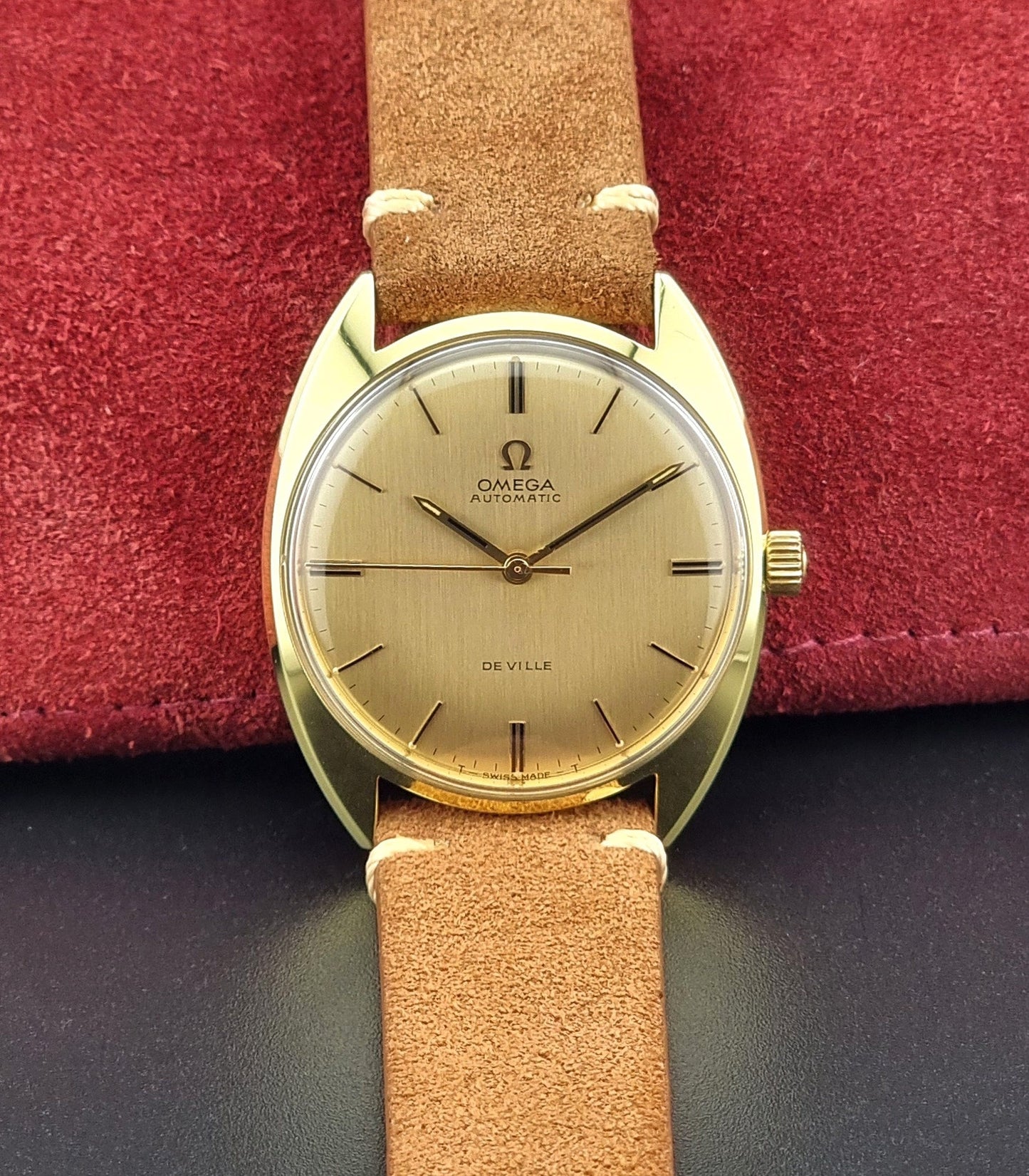 Omega watch a De - Ville 165.029 Vintage 1968 Gold plate - Past2PresentWatches - Wristwatch