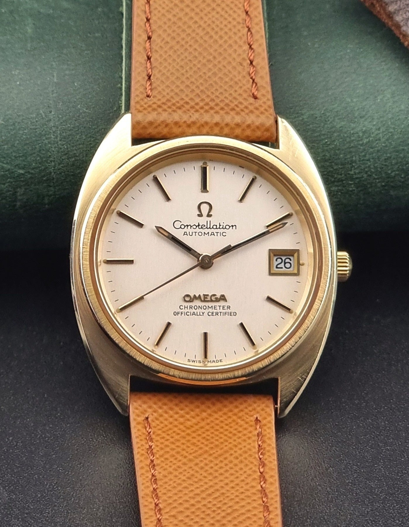 Omega watch Constellation "C" Chronometer 168.0056 Gold Capped Vintage 1971 - Past2PresentWatches - Wristwatch