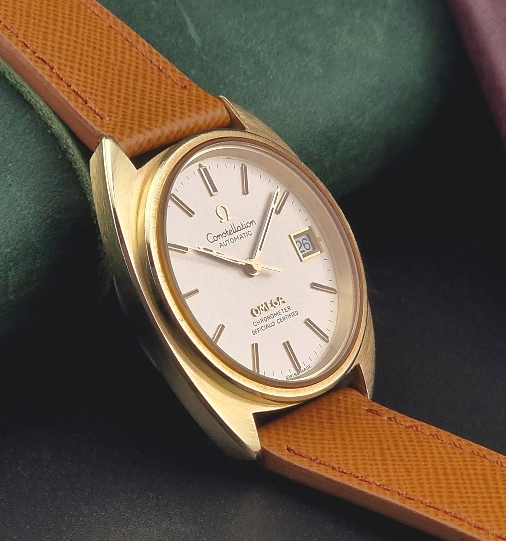 Omega watch Constellation "C" Chronometer 168.0056 Gold Capped Vintage 1971 - Past2PresentWatches - Wristwatch