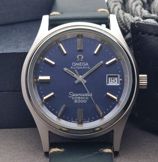 Omega watch Seamaster Cosmic 2000 Jumbo 166.128 Vintage 1971 - Past2PresentWatches - Wristwatch - front