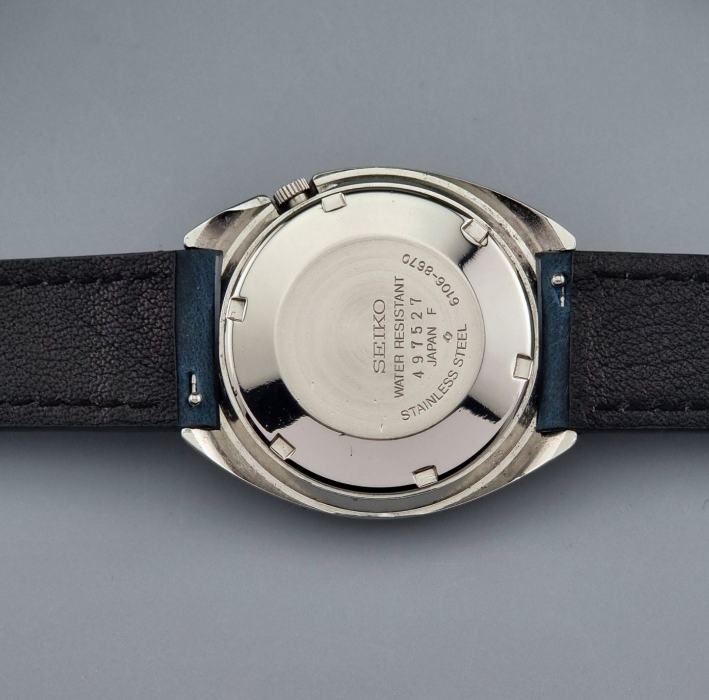 Vintage Seiko 5 Actus SS watch 6106-8670 Blue dial 1974