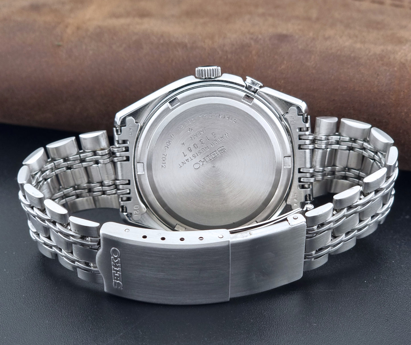 Vintage Seiko Alarm Wristwatch Bell-Matic 4006-7012 Grey Dial 1975