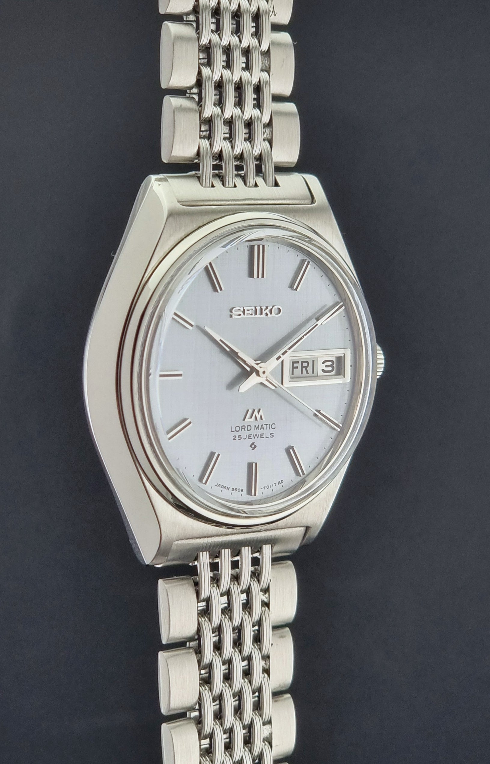 Seiko Wristwatch LordMatic 5606-7010 Vintage 1969 Blue Dial