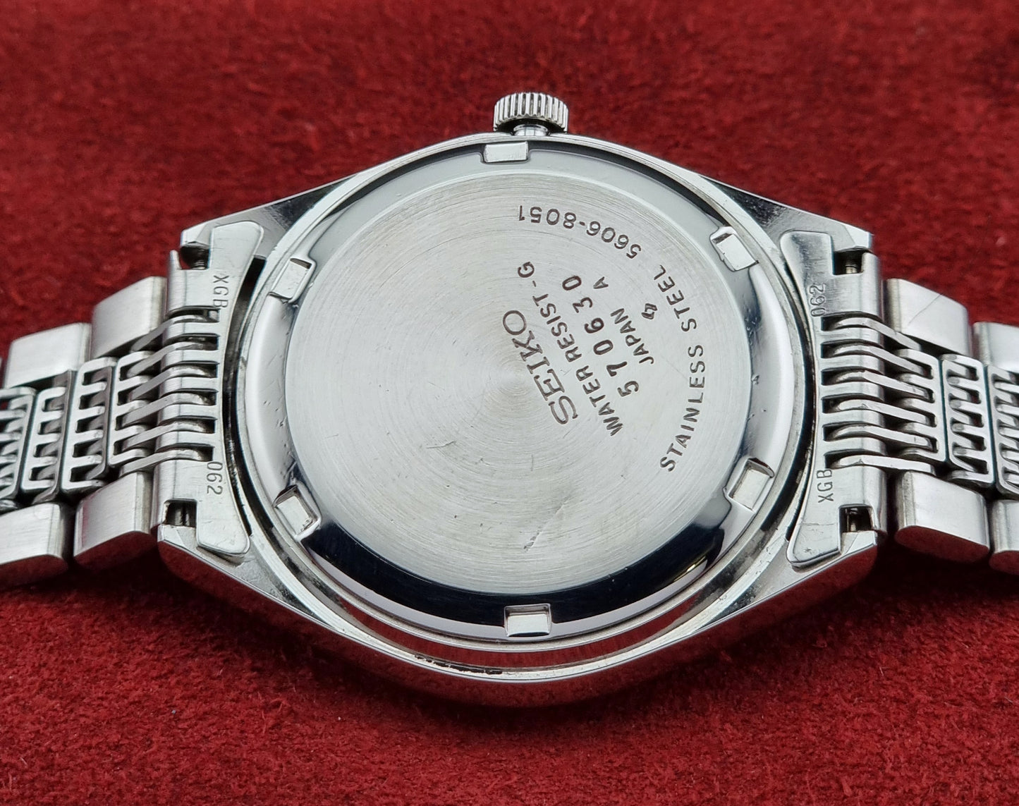 Vintage Seiko Wristwatch LordMatic 5606-8051 Green Dial 1975