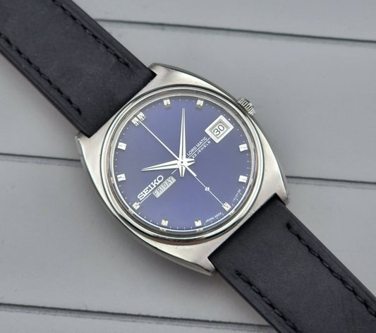 Vintage Seiko watch LordMatic Weekdater 5606-7050 Blue Dial 1968