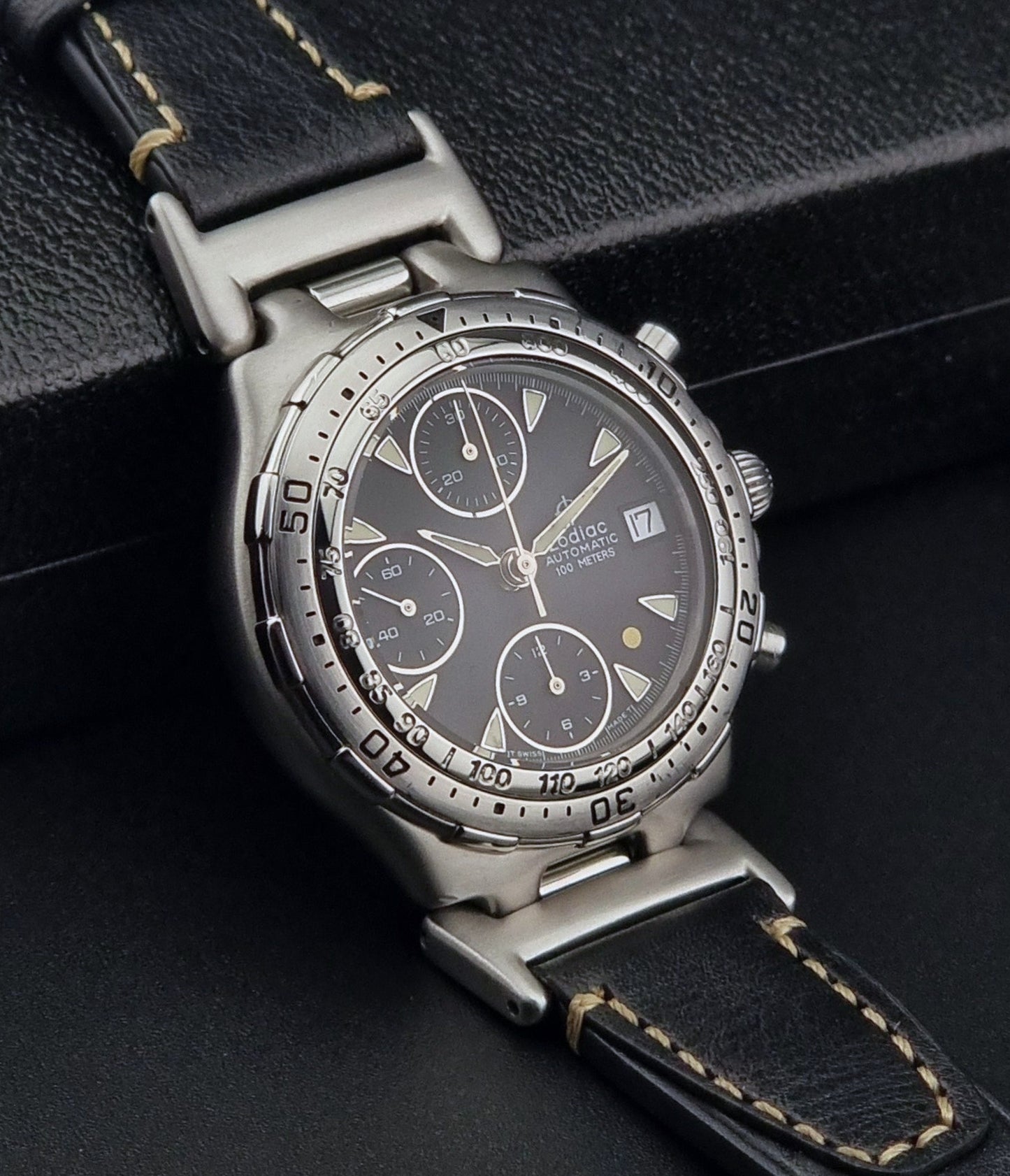 Zodiac Wristwatch 406.40.14 Chronograph ETA Cal. 7750 Vintage 1990s
