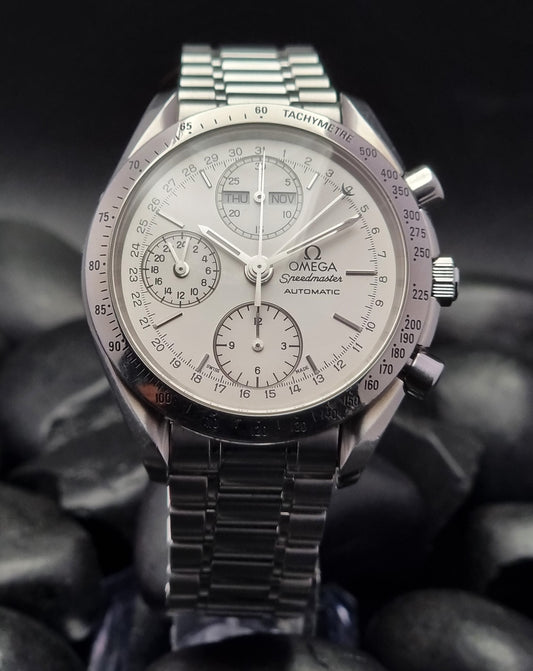Omega Speedmaster Watch Triple Date 3523.30 Original Bracelet - Past2PresentWatches - Wristwatch - front view