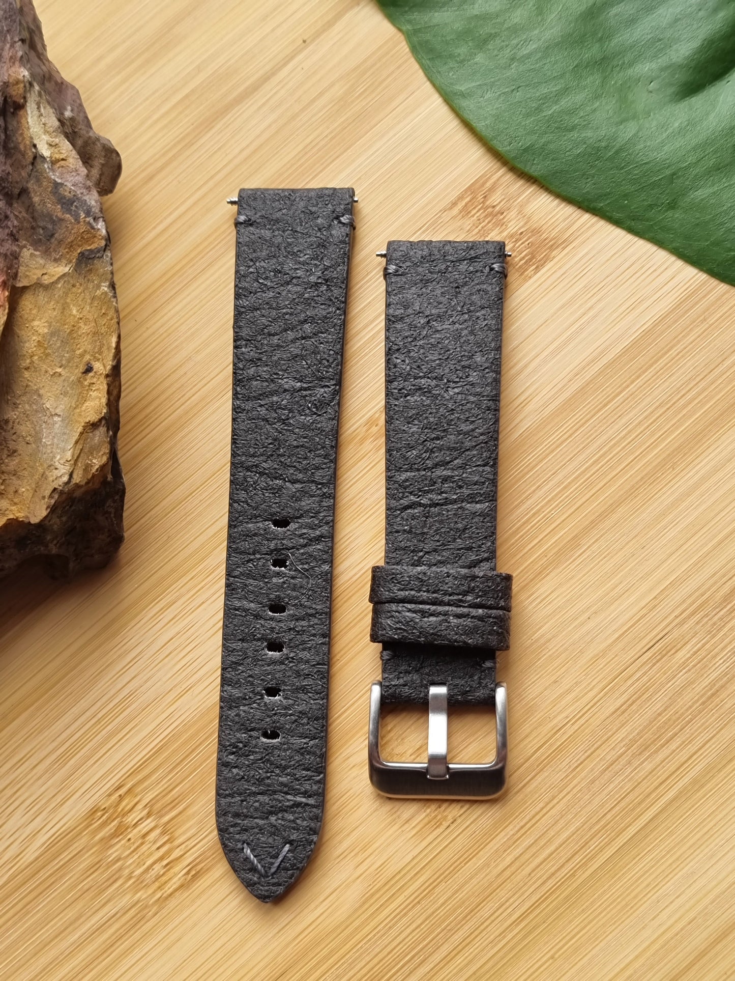 Vegan Watch strap, Sporty with “V” Stitching - Past2PresentWatches - Watch Strap