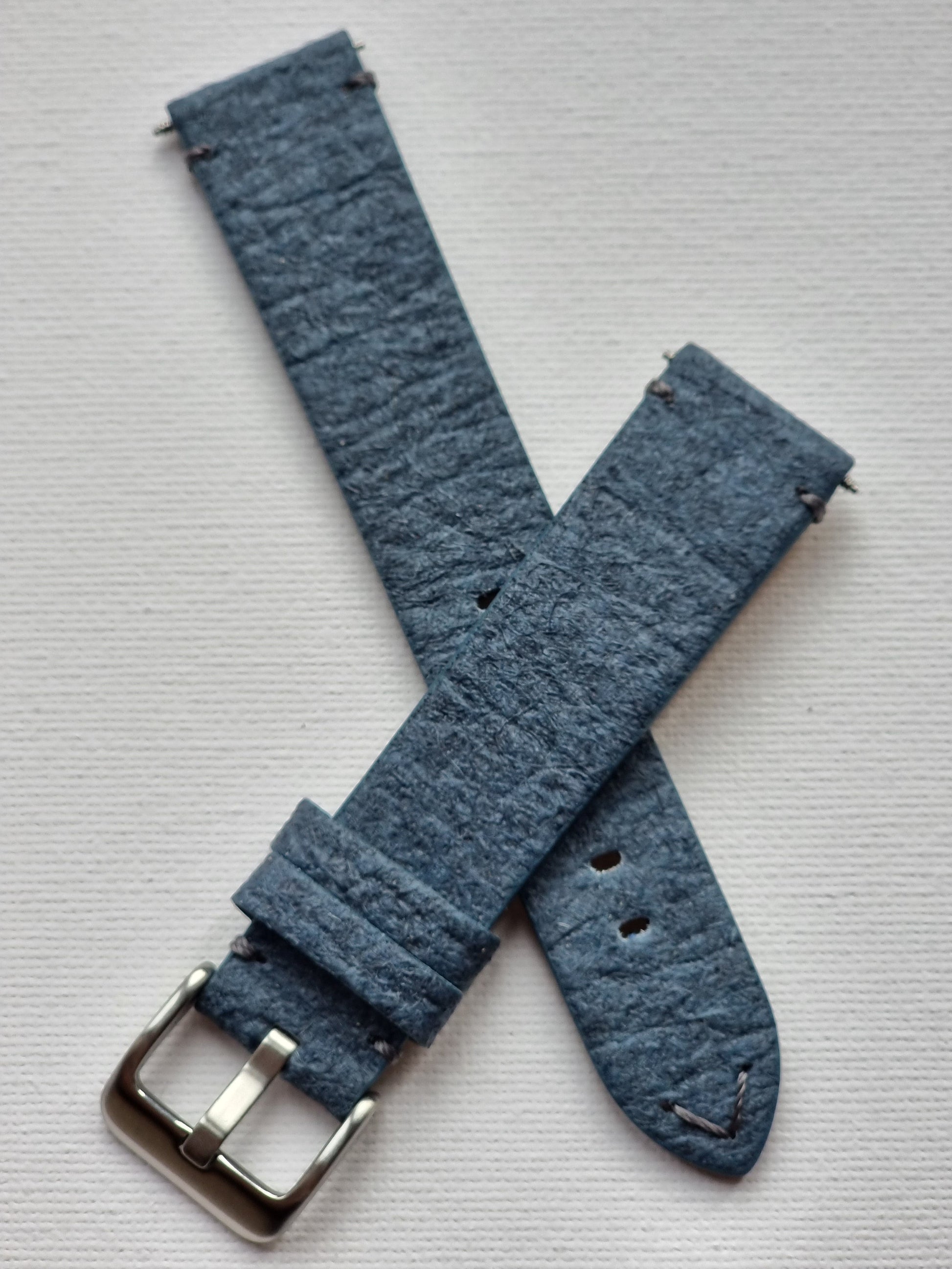 Vegan Watch strap, Sporty with “V” Stitching - Past2PresentWatches - Watch Strap