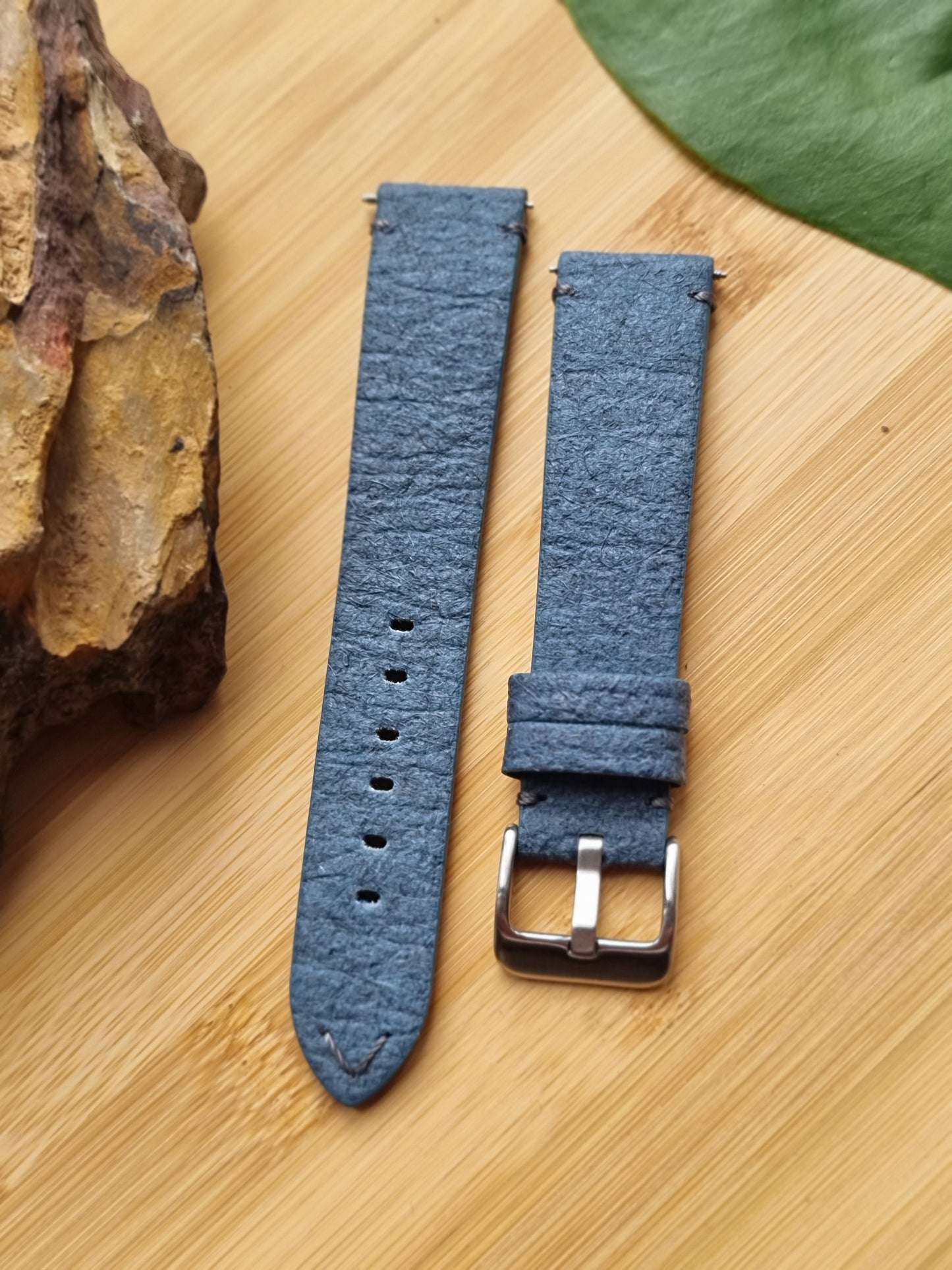 Vegan Watch strap, Sporty with “V” Stitching - Past2PresentWatches - Watch Strap